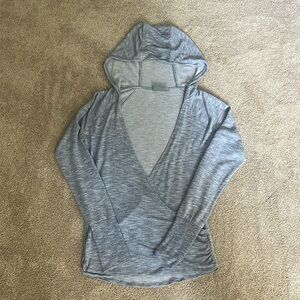 Athleta Lightweight Grey Cross Hoodie, Size XS